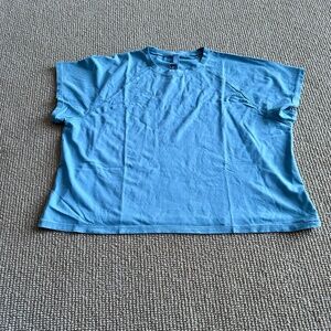 Skims Denim Vintage Cropped Raglan Short Sleeve T-Shirt, Size 4X NWT